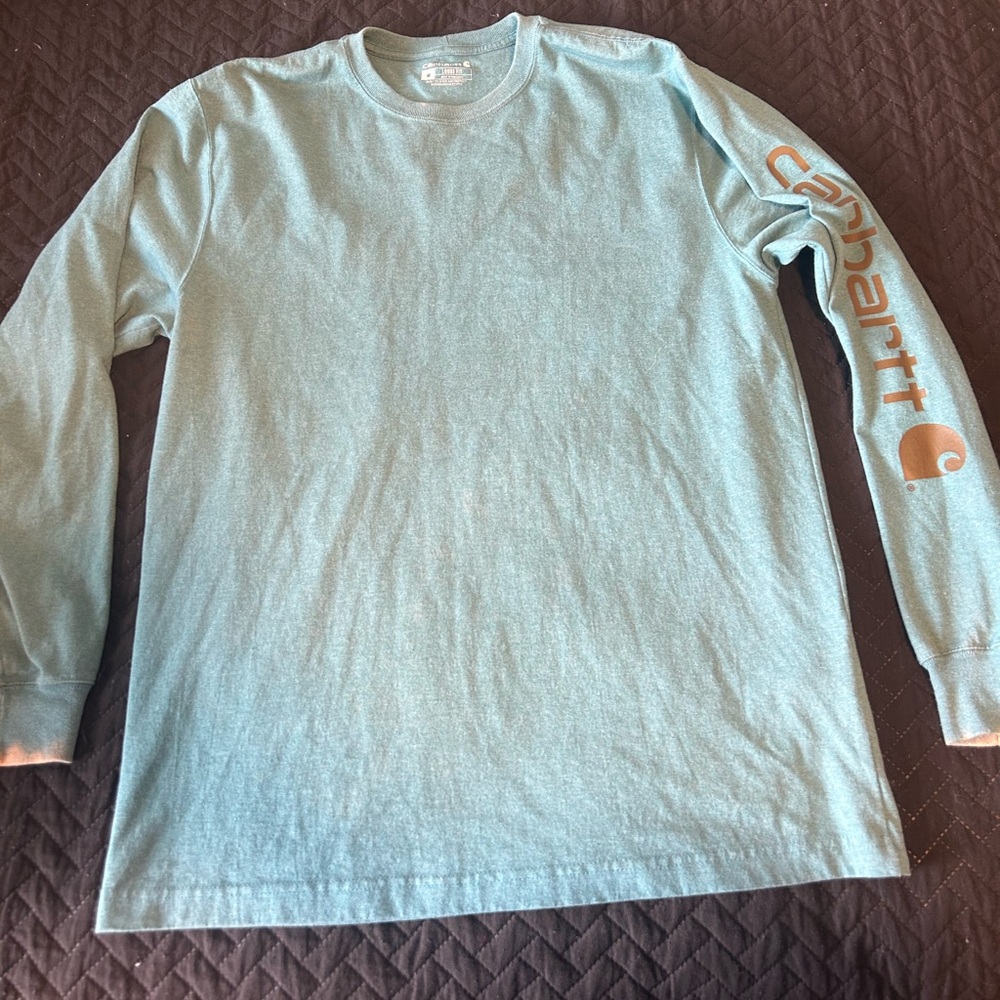 Medium Carhartt blue long sleeve t-shirt